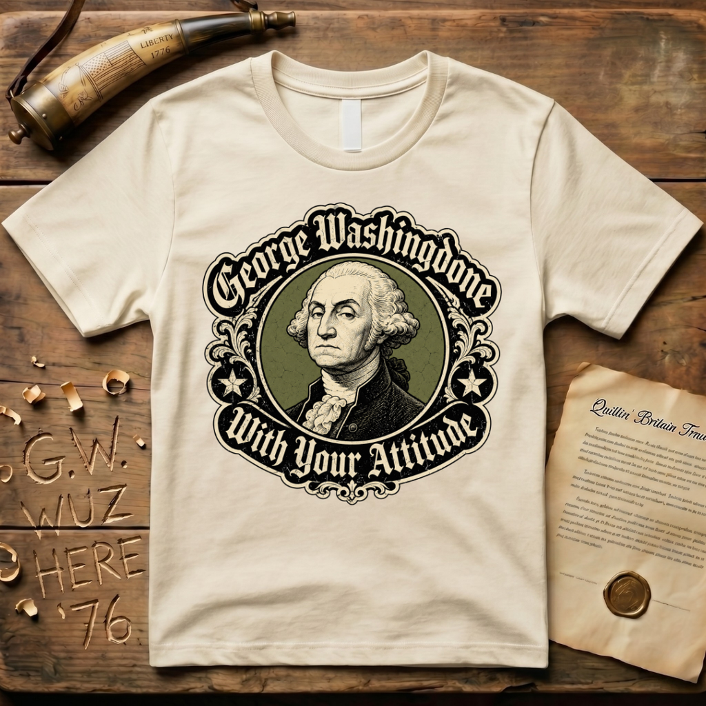 George Washingdone with Your Attitude Shield Design T-Shirt