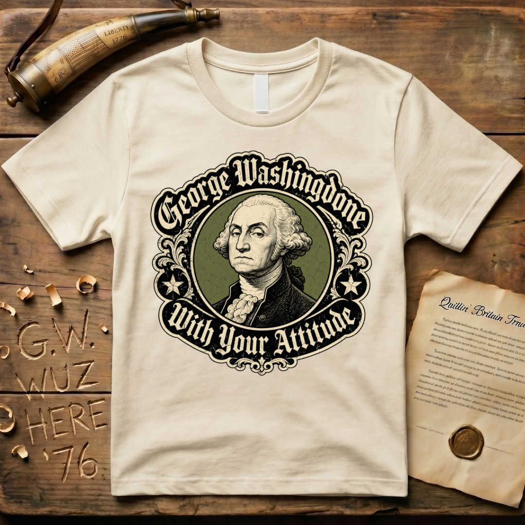 George Washingdone with Your Attitude Shield Design T-Shirt