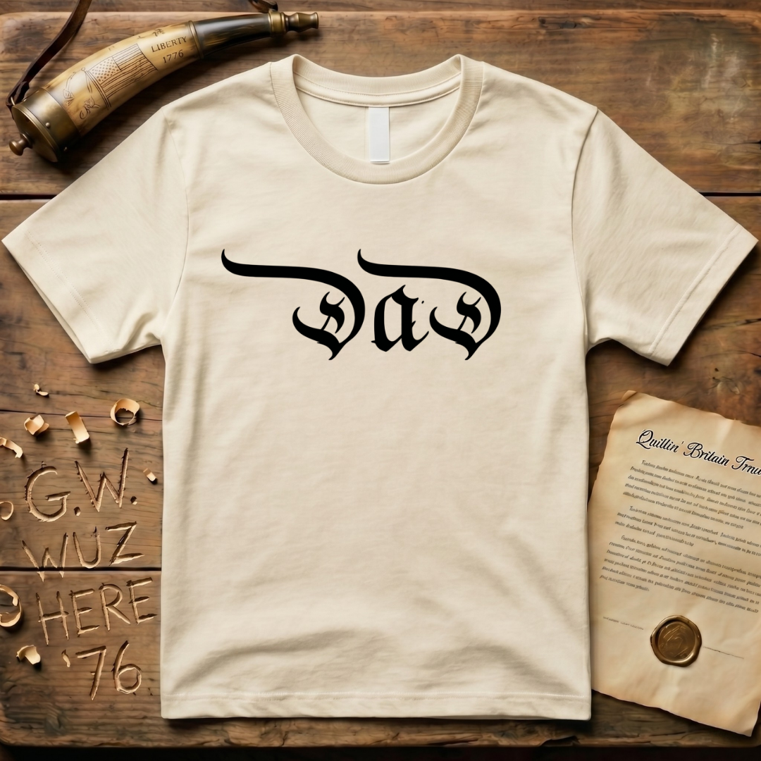 "Dad" Declaration of Independence Font Father's Day Light T-Shirt