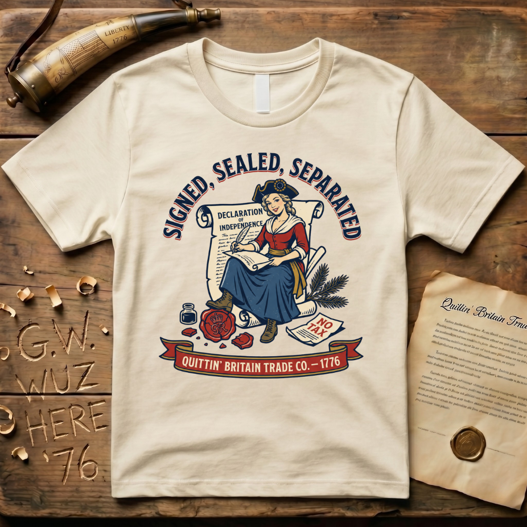 Signed, Sealed, Separated, Strong Colonial Woman T-Shirt