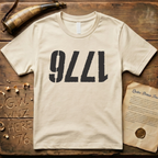 Upside Down 1776 Grunge-Style Light T-Shirt