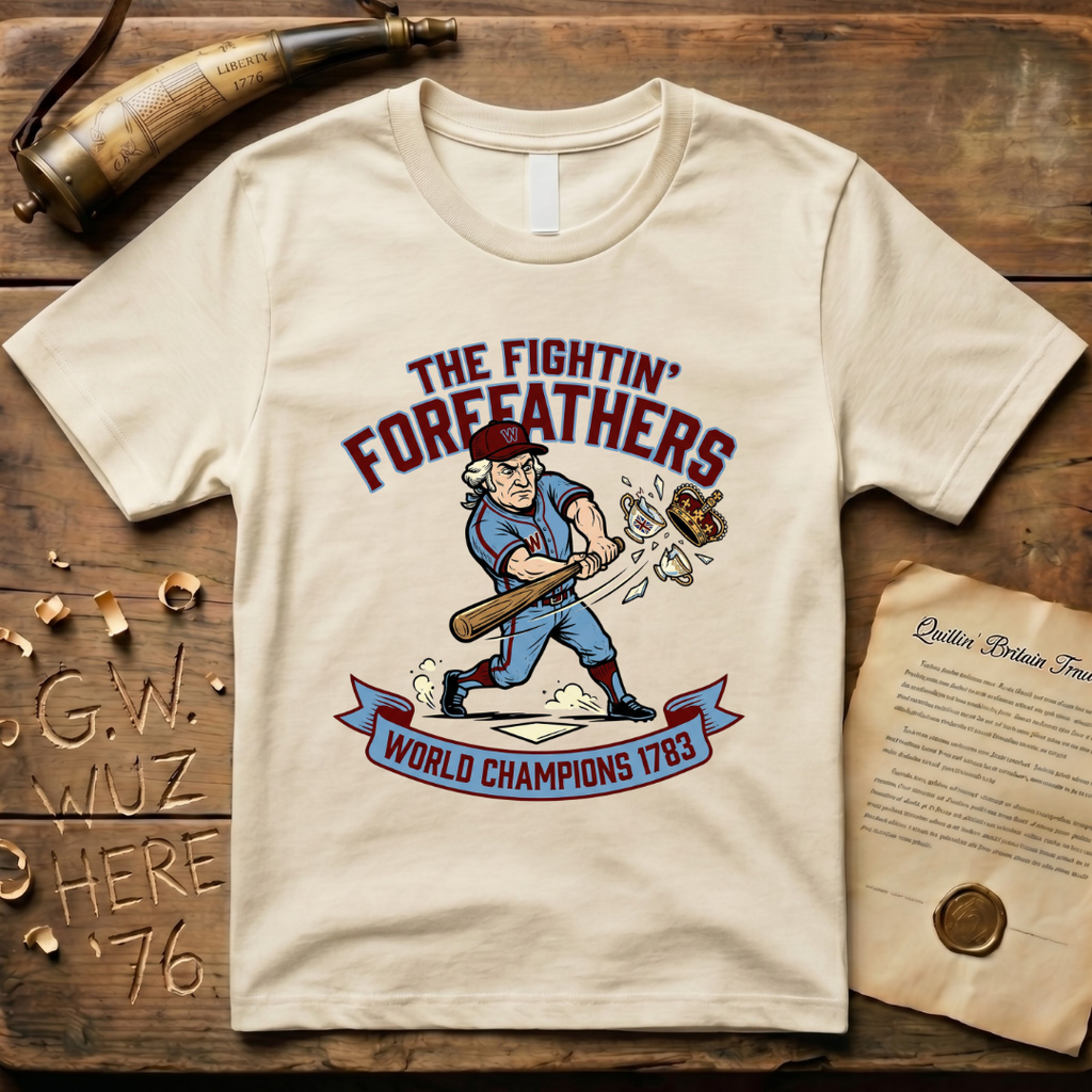 The Fightin' Forefathers George Washington Baseball Batter T-Shirt