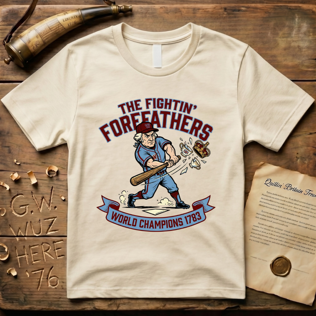 The Fightin' Forefathers George Washington Baseball Batter T-Shirt
