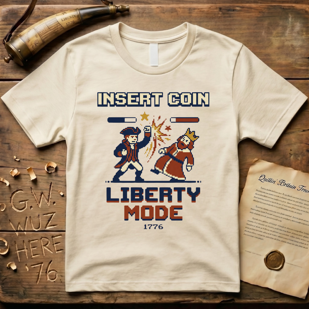 8-Bit Insert Coin Liberty Mode 1776 T-Shirt