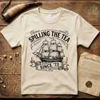 Spilling The Tea Since '73 Classic Black Cargo Ship T-Shirt
