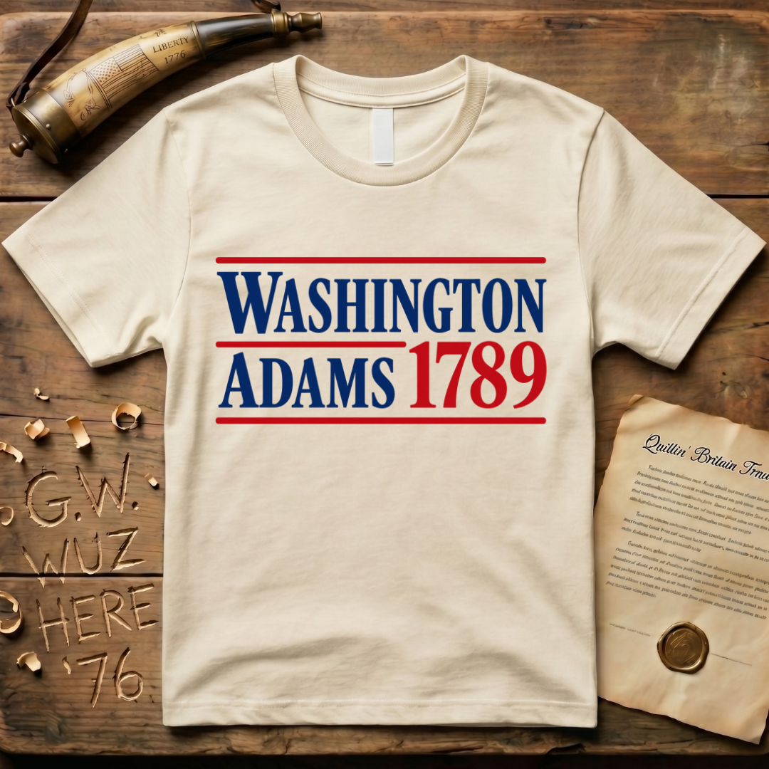 Washington - Adams 1789 Presidential Campaign T-Shirt