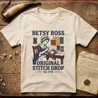 Betsy Ross The Original Stitch Drop American Flag 1776 T-Shirt