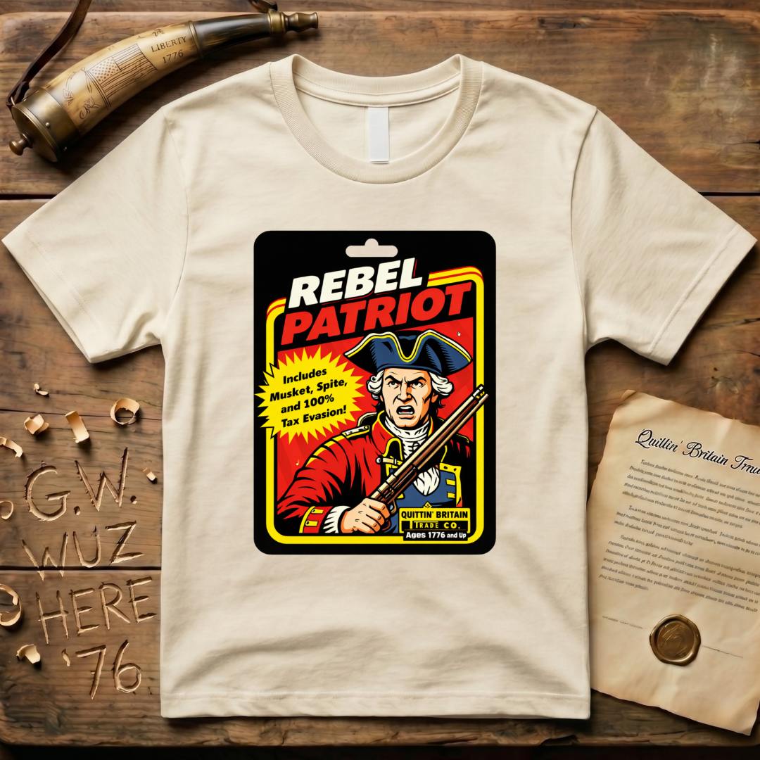 Rebel Patriot Action Figure Ages 1776 T-Shirt