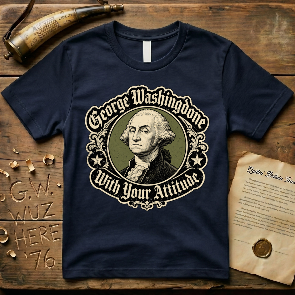 George Washingdone with Your Attitude Shield Design T-Shirt