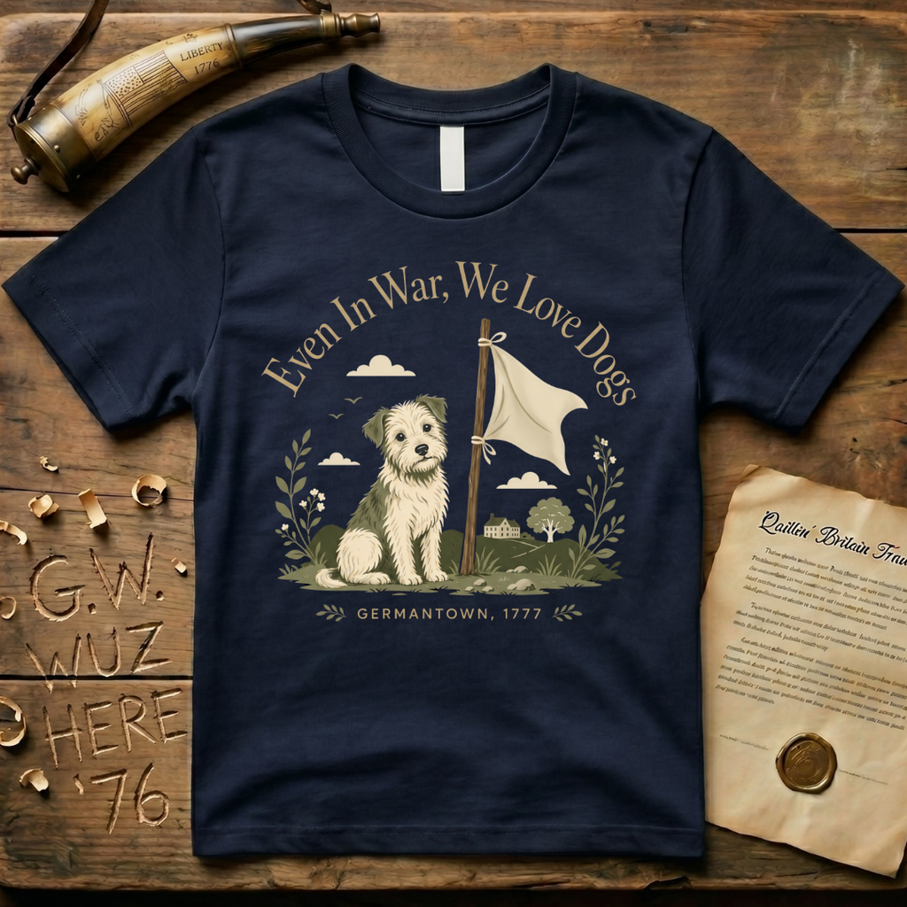 Lila - General Howe's Captured Dog - Even in War, We Love Dogs Dark T-Shirt