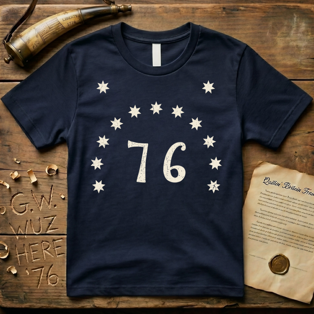 Vintage Bennington "76" Revolutionary War Flag T-Shirt