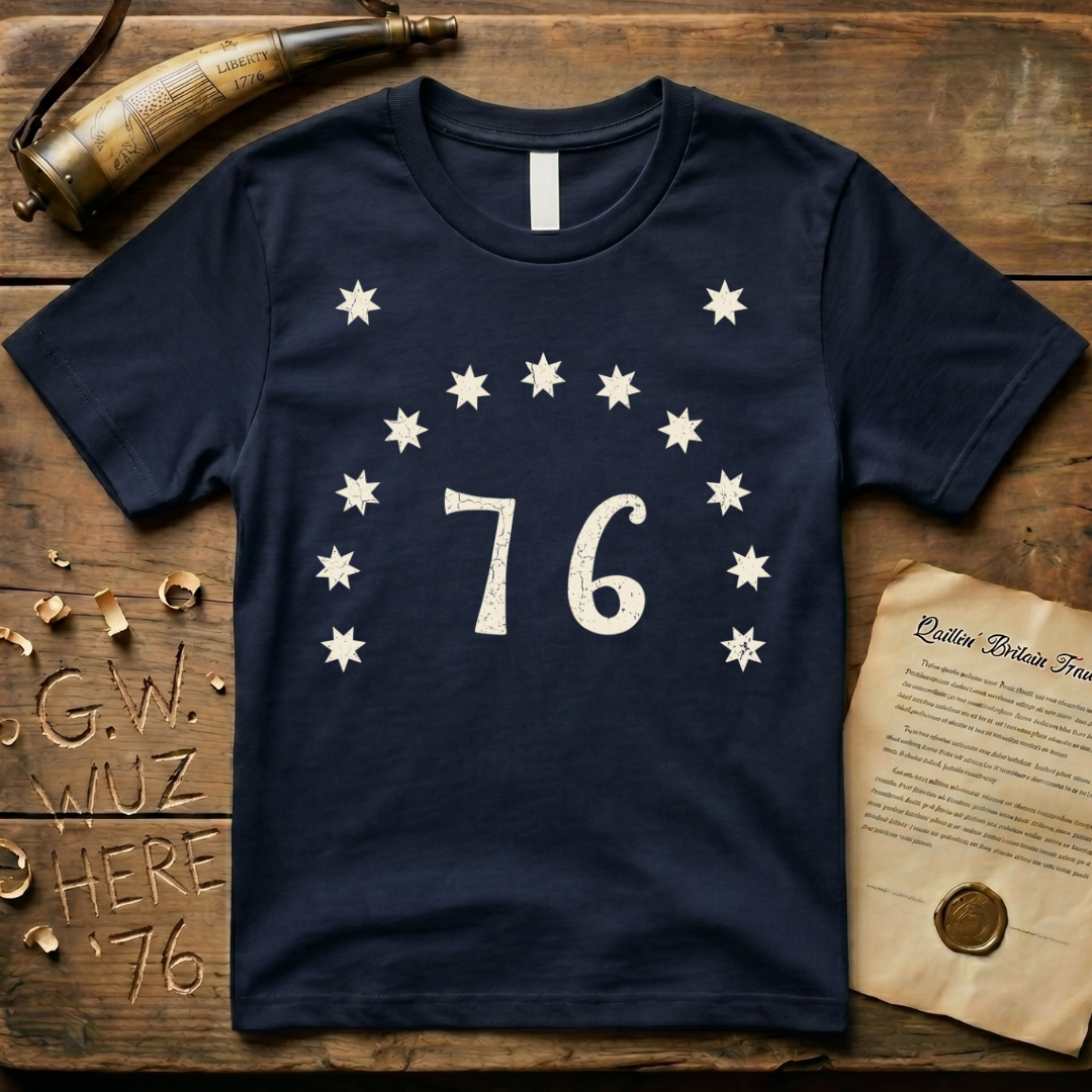 Vintage Bennington "76" Revolutionary War Flag T-Shirt