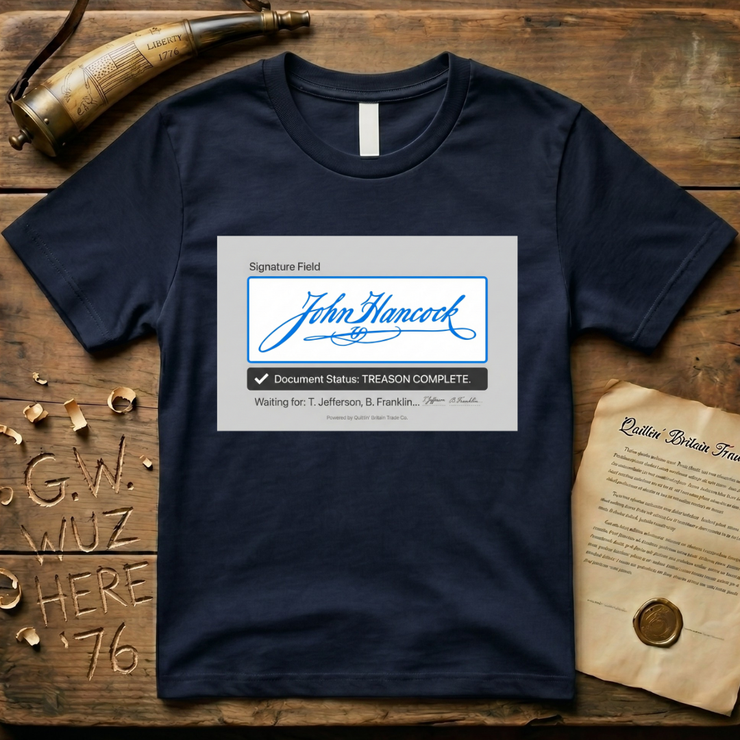 John Hancock Electronic Document Signature T-Shirt