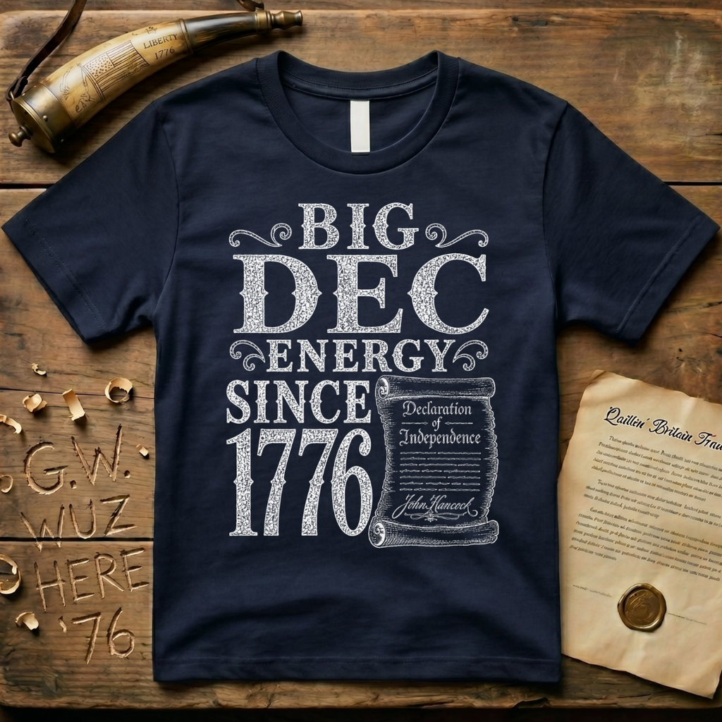 Big DEC Energy Since 1776 Declaration of Independence Dark T-Shirt