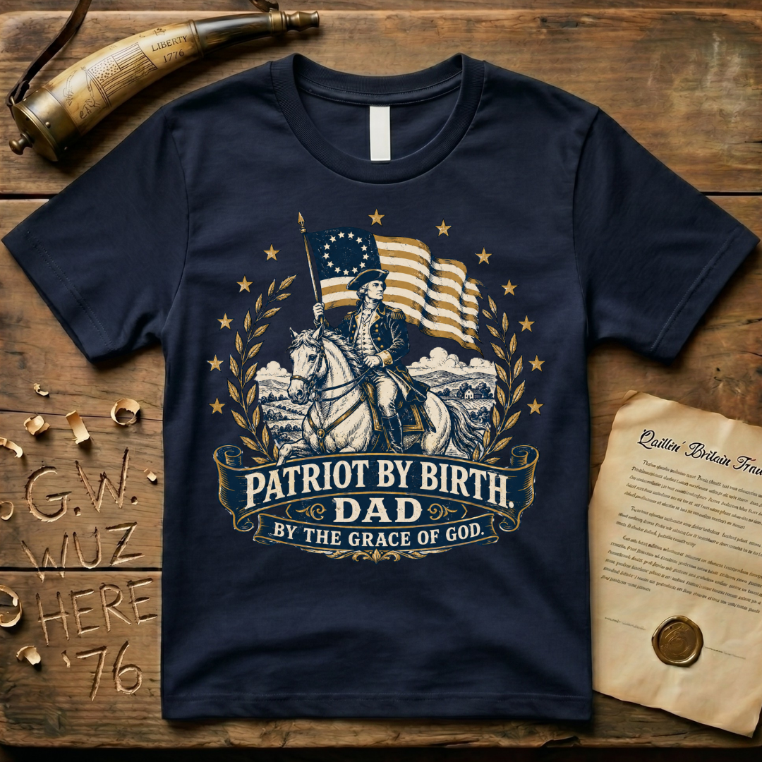 Patriot by Birth, Dad by the Grace of God T-Shirt