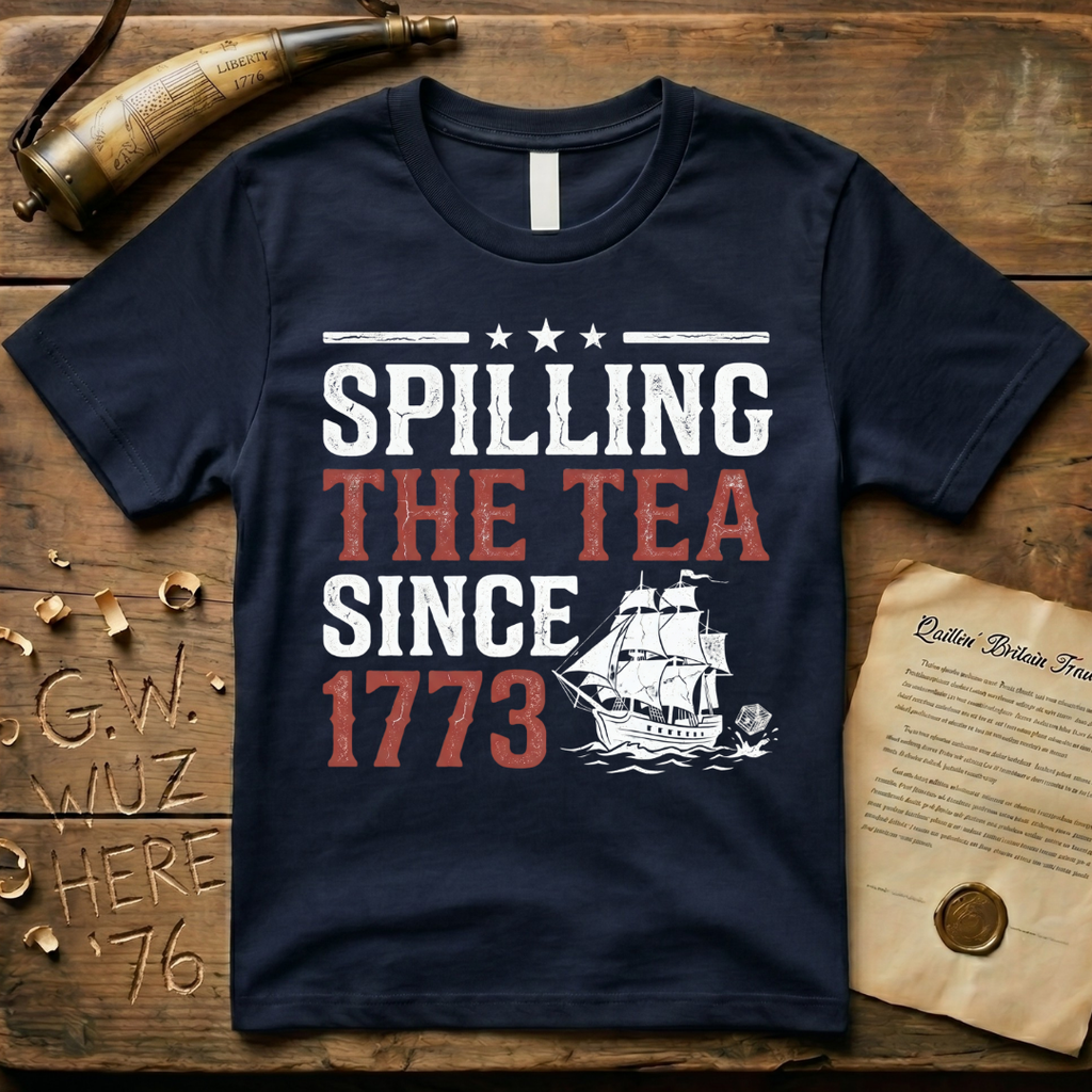Spilling The Tea Since 1773 Vintage Distressed Boston Tea Party T-Shirt