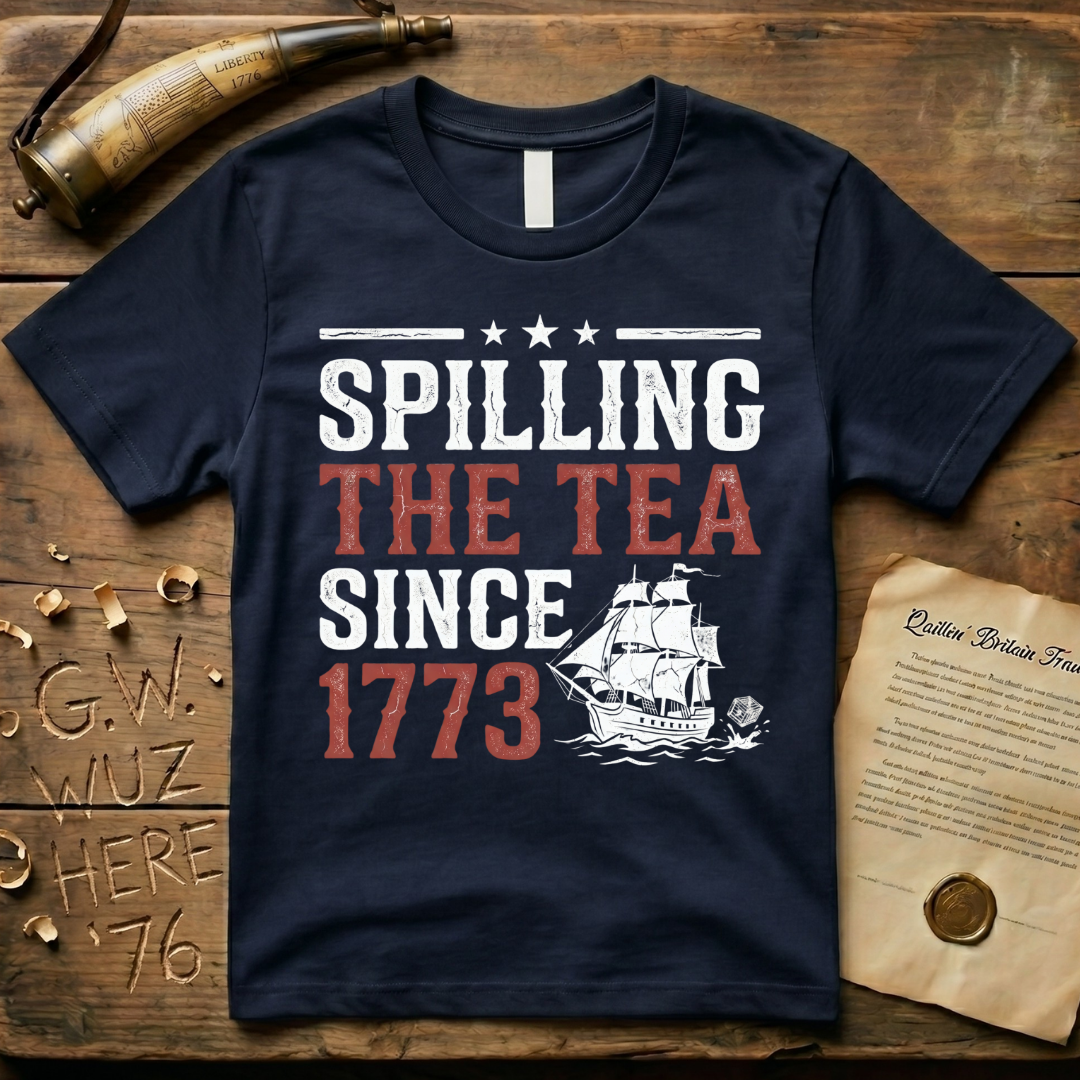 Spilling The Tea Since 1773 Vintage Distressed Boston Tea Party T-Shirt