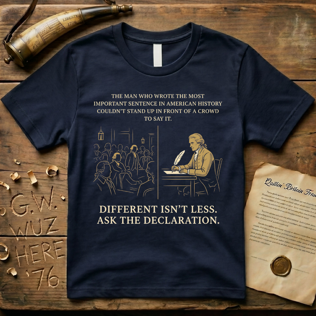 Different Isn't Less - Ask the Declaration - Celebrating Neurodivergence T-Shirt