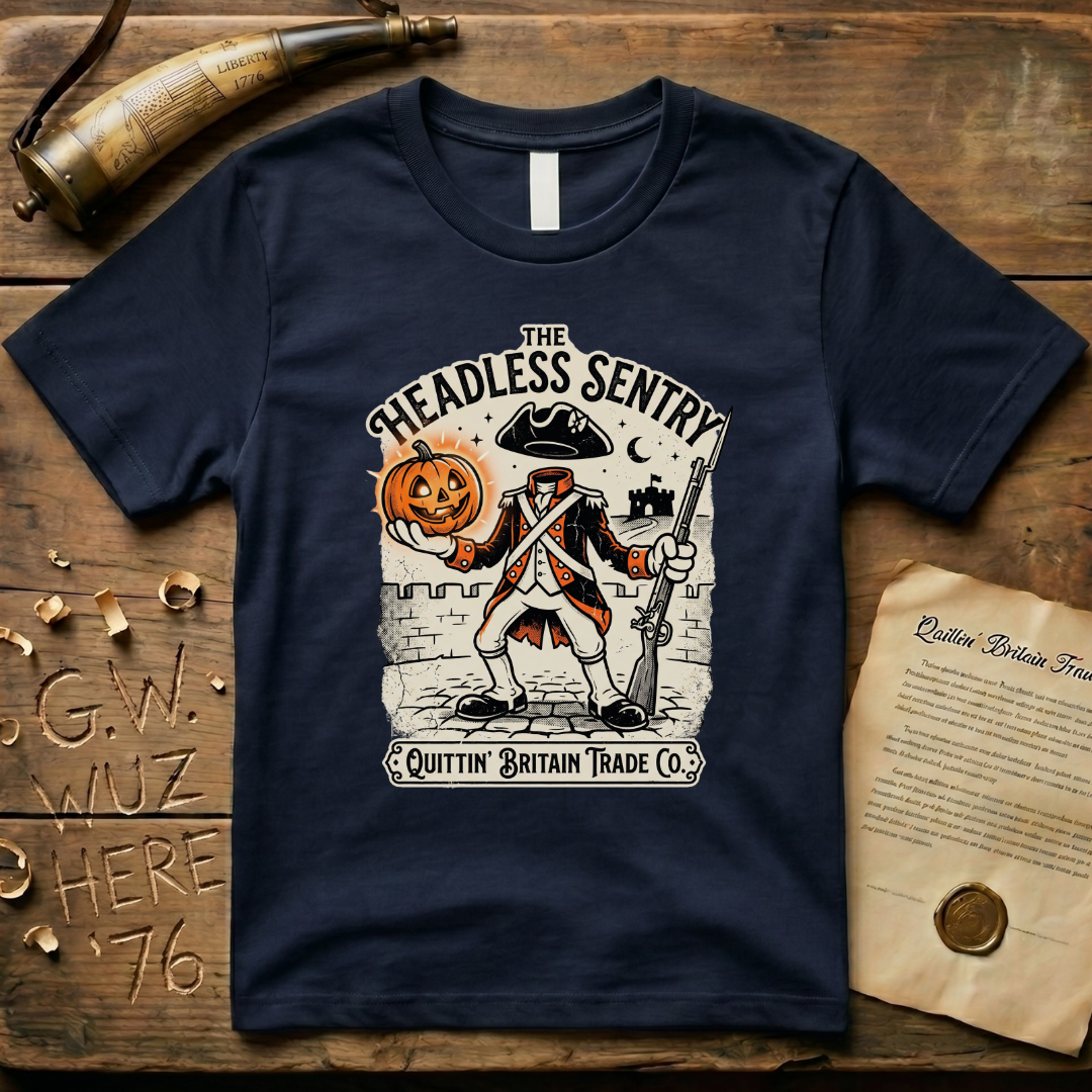 The Headless Sentry Rubber Hose British Guard Halloween Folklore T-Shirt