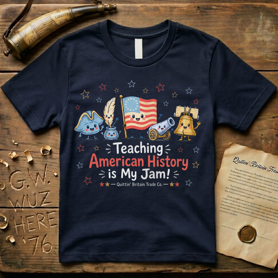 Teaching American History is My Jam Teacher Dark T-Shirt