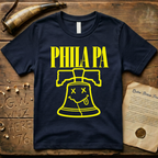 Phila PA Grunge Liberty Bell 90's Design Dark T-Shirt