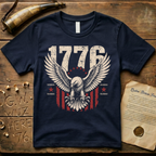 1776 Flying American Eagle Patriotic Flag Dark T-Shirt
