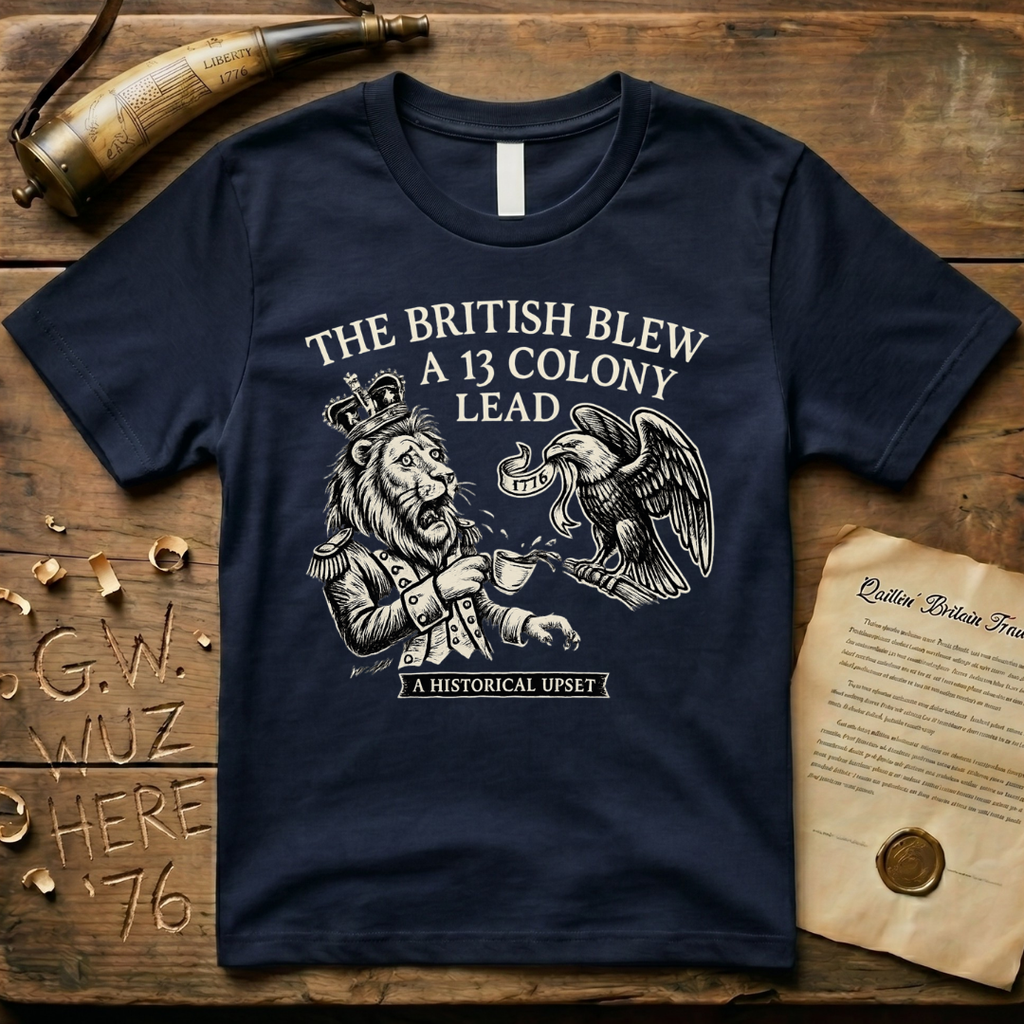 The British Blew a 13 Colony Lead Meme Design Dark T-Shirt