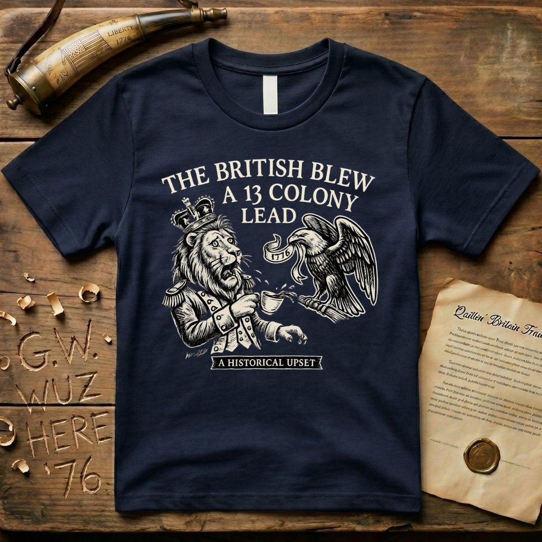 The British Blew a 13 Colony Lead Meme Design Dark T-Shirt