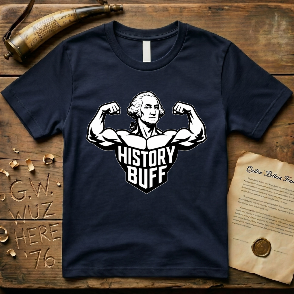 History Buff Flexing George Washington Minimalist T-Shirt