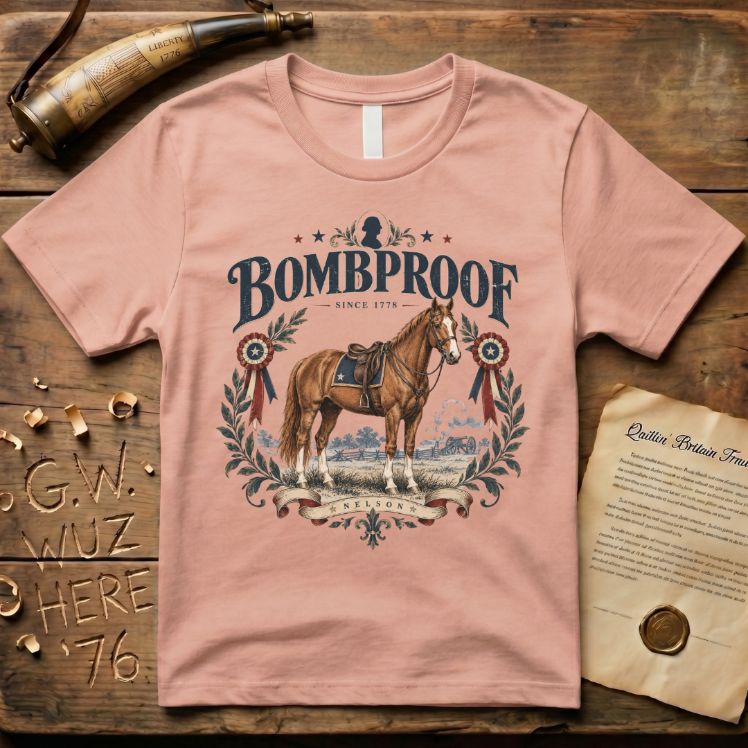 Nelson - George Washington's Horse is "Bombproof" T-Shirt