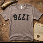 Black Upside Down 1776 T-Shirt