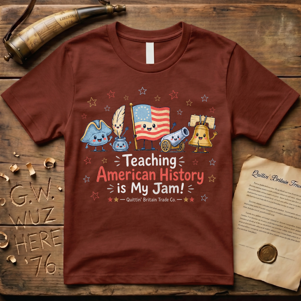 Teaching American History is My Jam Teacher Dark T-Shirt
