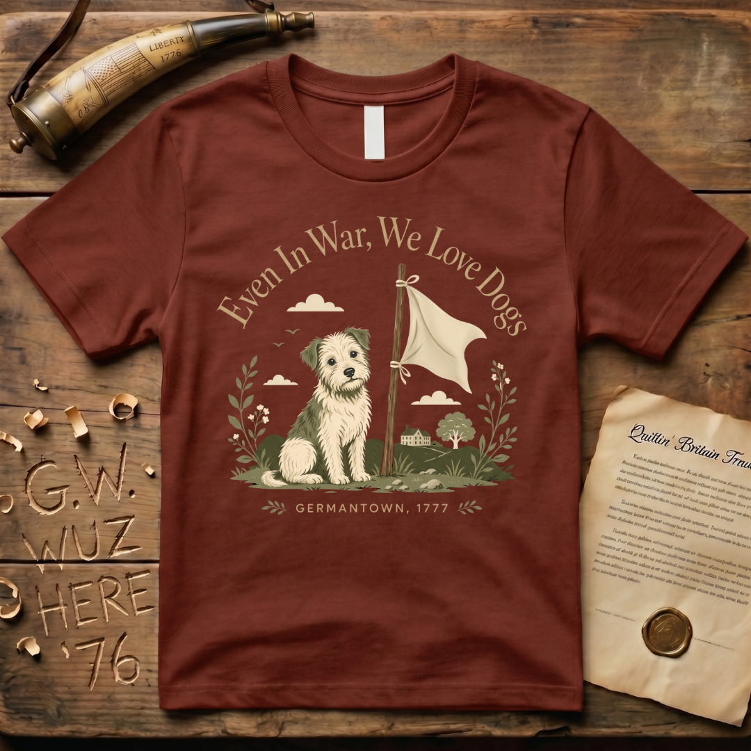 Lila - General Howe's Captured Dog - Even in War, We Love Dogs Dark T-Shirt