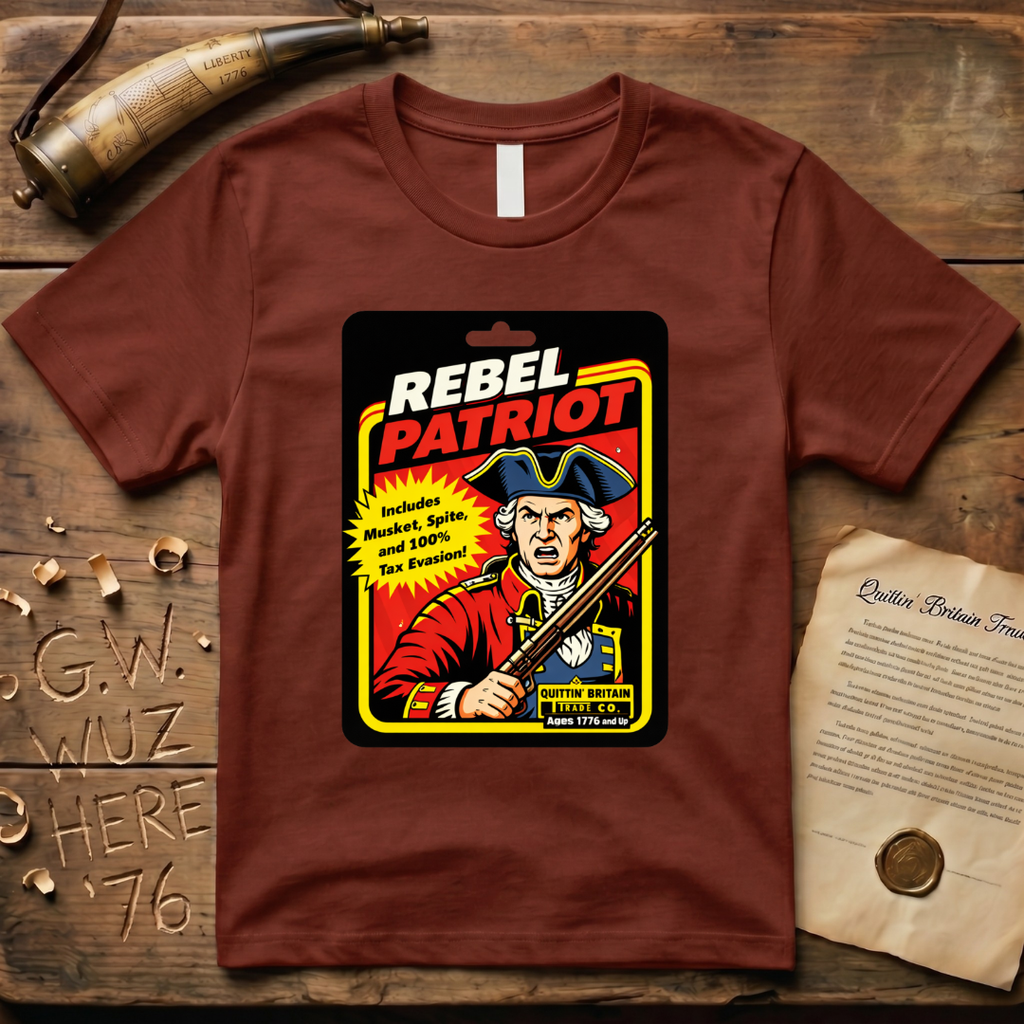 Rebel Patriot Action Figure Ages 1776 T-Shirt