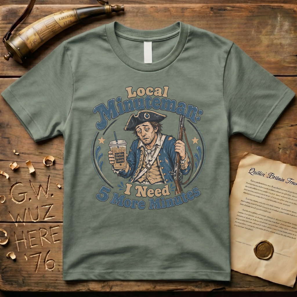 Tired Local Minuteman - I Need 5 More Minutes T-Shirt