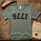 Black Upside Down 1776 T-Shirt