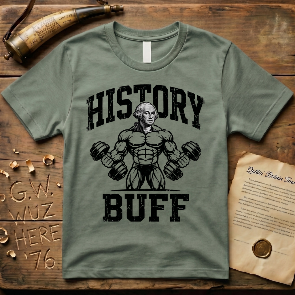 History Buff George Washington Gym Light Design T-Shirt