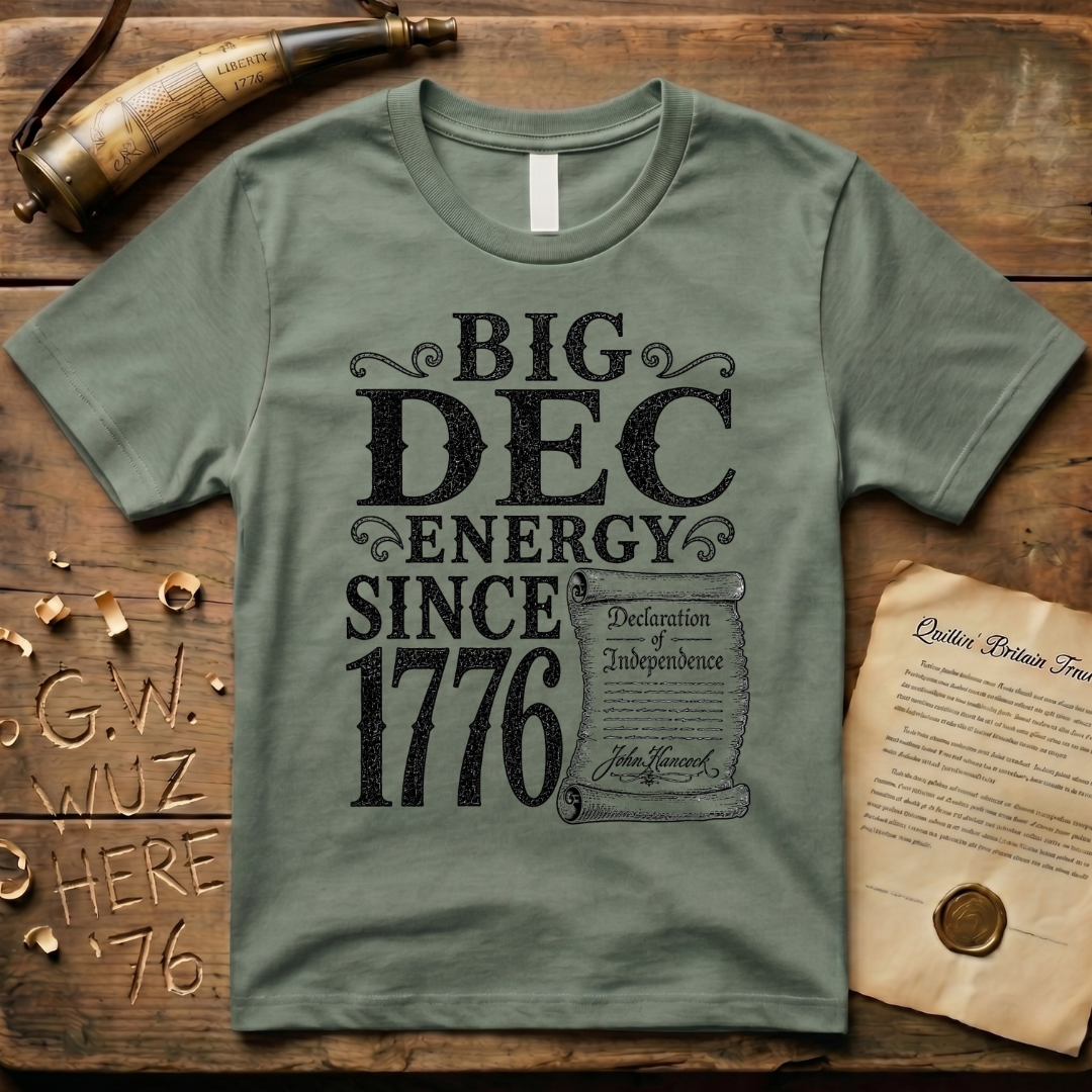 Big DEC Energy Since 1776 Declaration of Independence Light T-Shirt