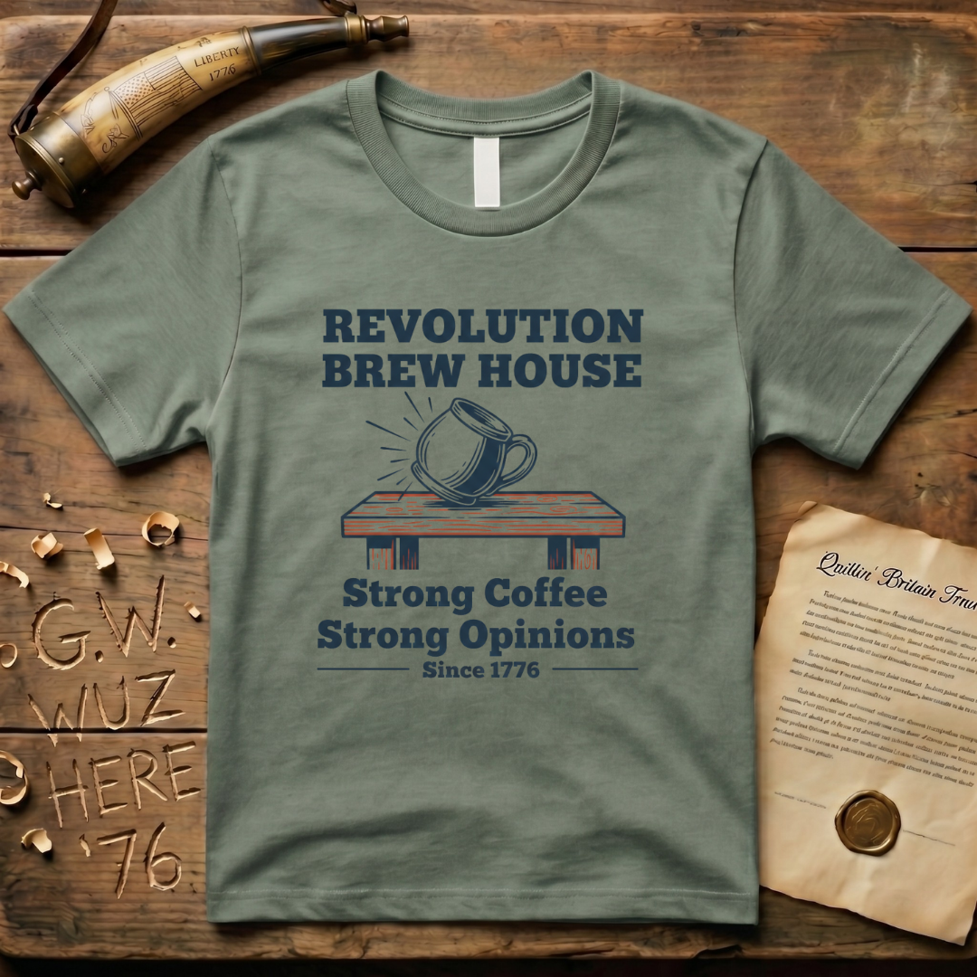 Revolution Brew House - Strong Coffee. Strong Opinions. Minimalist T-Shirt