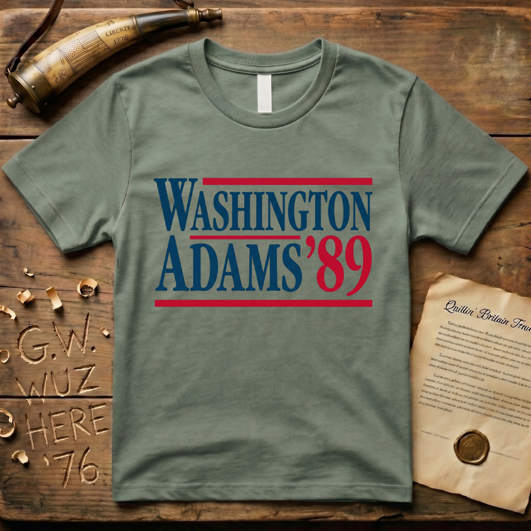 Washington - Adams '89 Classic Presidential Campaign T-Shirt