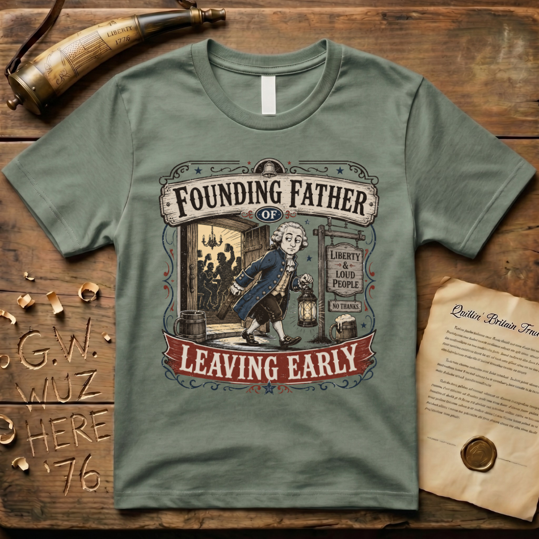 Founding Father of Leaving Early Irish Goodbye T-Shirt