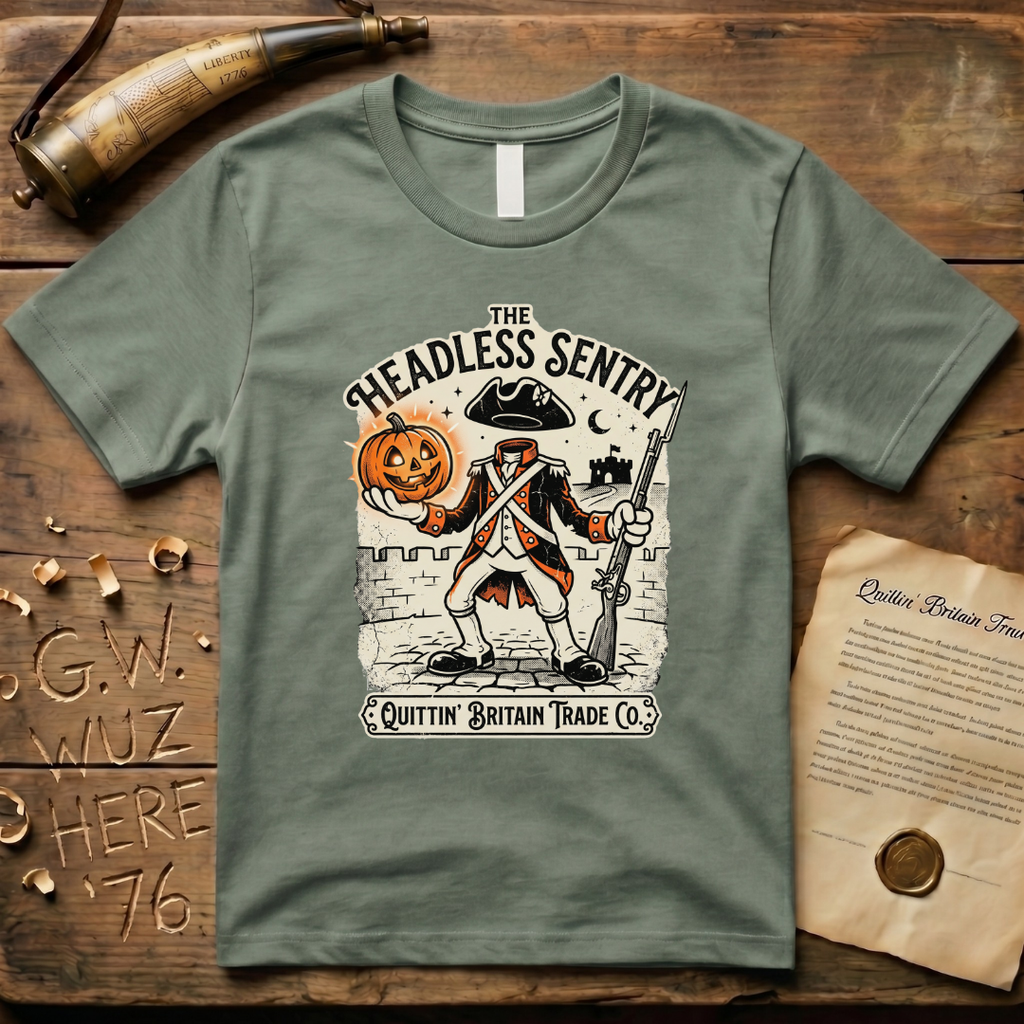 The Headless Sentry Rubber Hose British Guard Halloween Folklore T-Shirt
