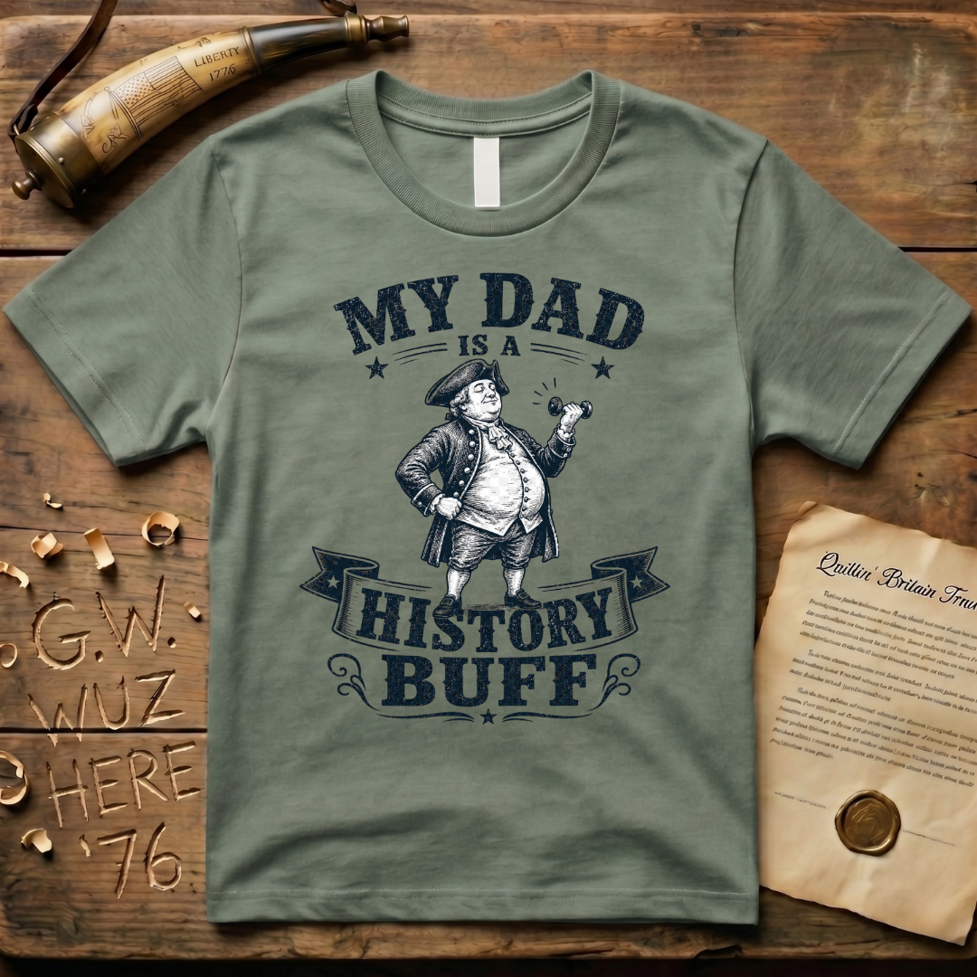 My Dad is a History Buff Woodcut Father's Day T-Shirt