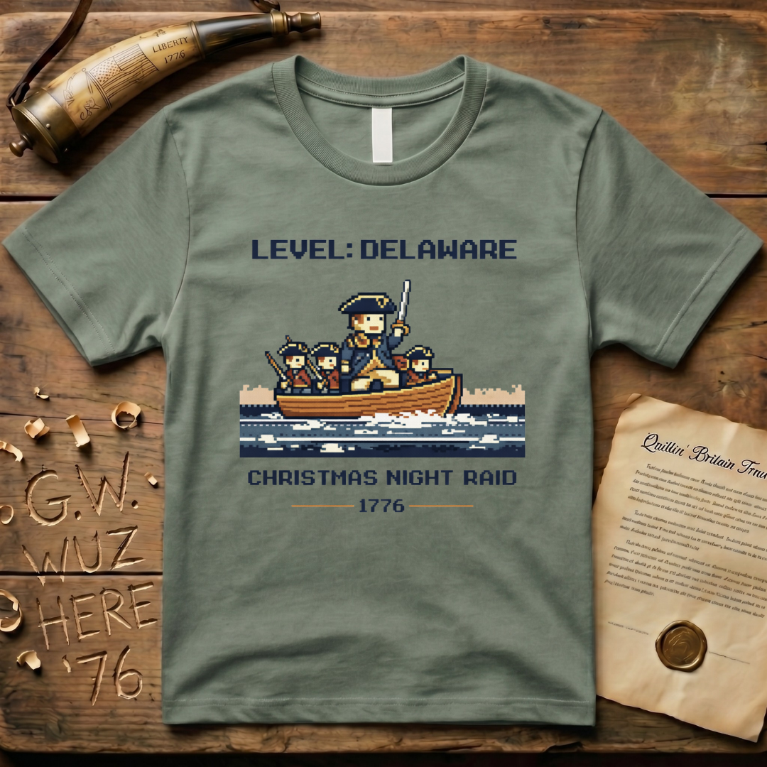 8-Bit Level Delaware River Christmas Night Raid 1776 T-Shirt