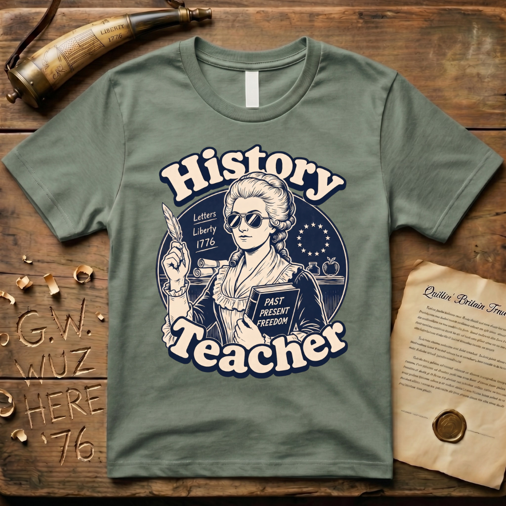 Cool American History Female Teacher - Revolutionary War Era T-Shirt