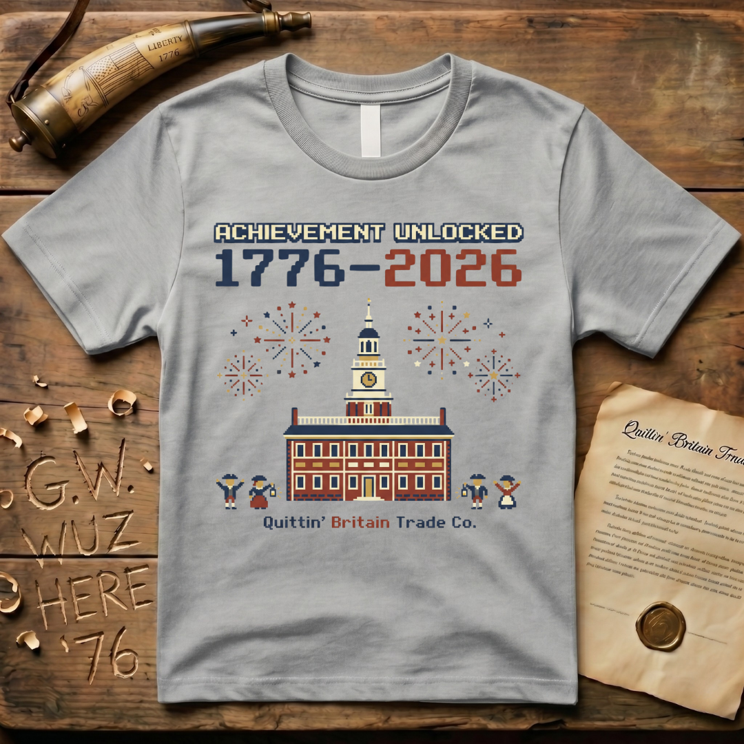 8-Bit Semiquincentennial Achievement Unlocked 1776-2026 T-Shirt