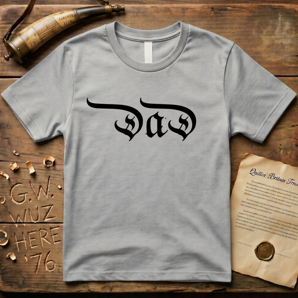 "Dad" Declaration of Independence Font Father's Day Light T-Shirt