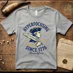 Thomas Jefferson - Hyper Focusing Since 1776 - Gold Autism Infinite Symbol T-Shirt