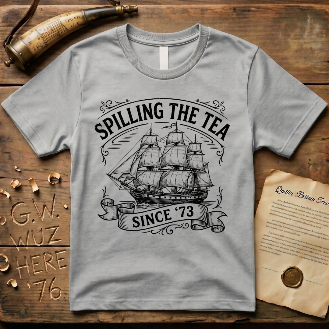 Spilling The Tea Since '73 Classic Black Cargo Ship T-Shirt
