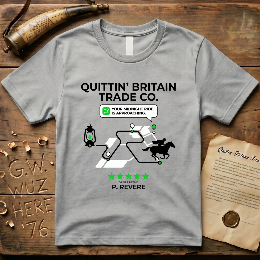 Your Midnight Ride Share is Approaching Driver Rating Paul Revere T-Shirt